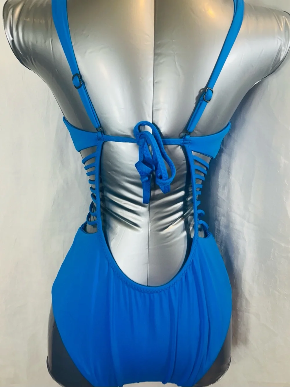 Michael Kors Cobalt Strappy Deep-V One-Piece Swimsuit